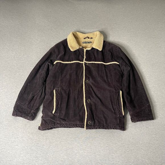 Perry Ellis Portfolio Men's Vintage Corduroy Fleece Lined Coat Jacket - Picture 12 of 12